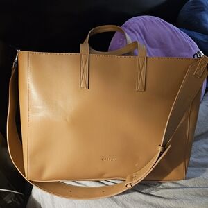 Calpak Haven Leather Tote Bag - Coffee